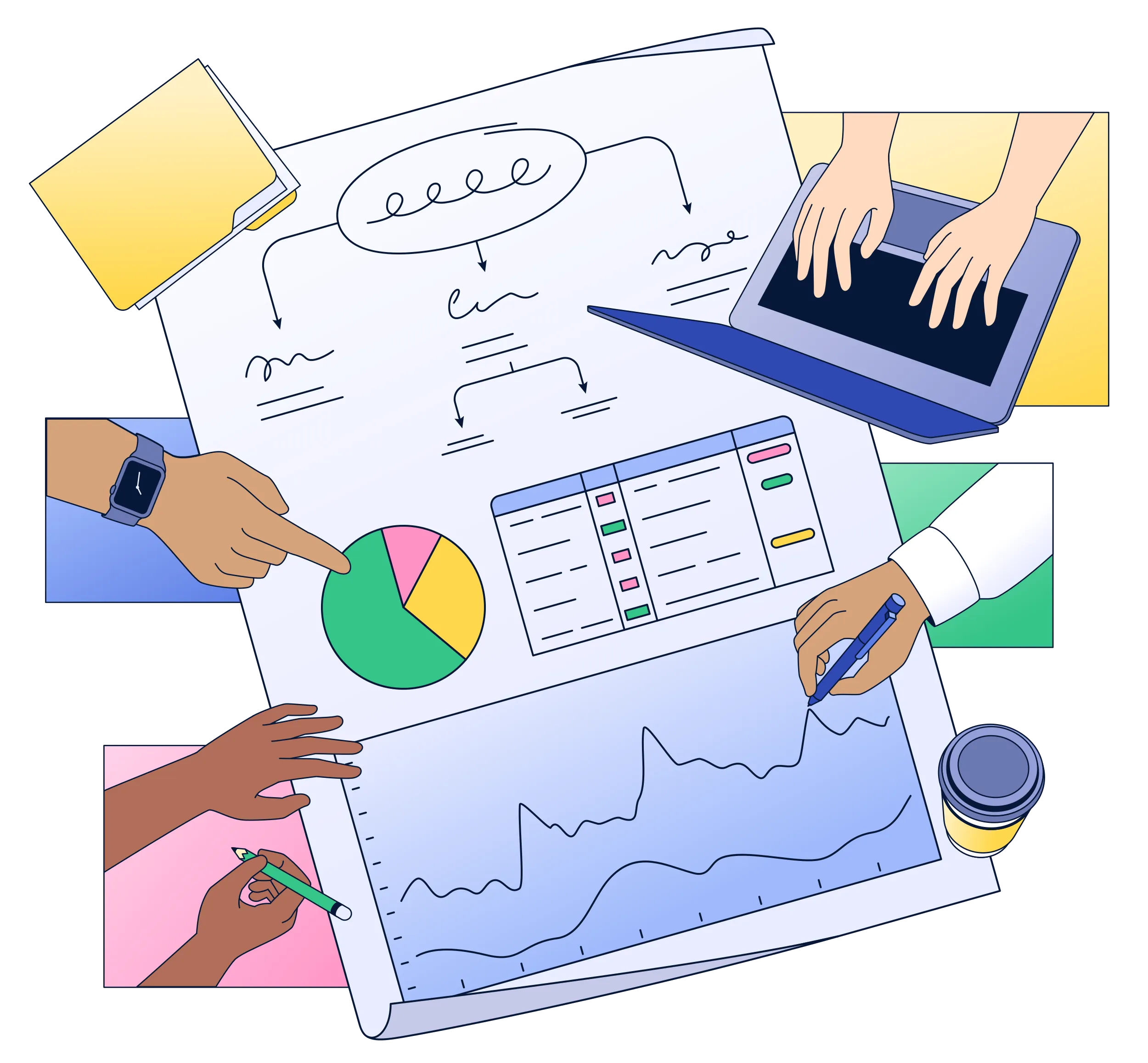 Team working together on a project